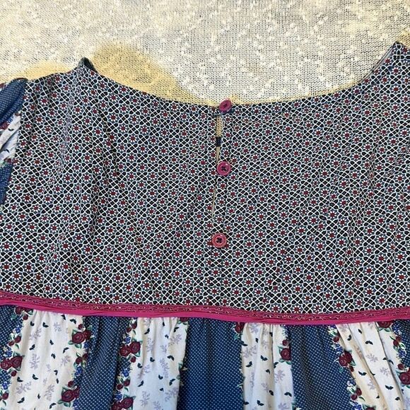 MATILDA JANE A Quick Getaway Top Blue Floral Boho MEDIUM - Picture 5 of 11